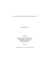 David, architecture, and the dichotomy of art
