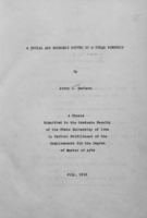 A social and economic survey of a rural township