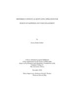 Preferred contexts as motivating operations for indices of happiness and task engagement
