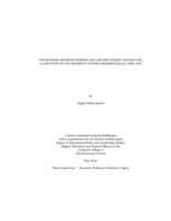 The national minimum drinking age law and student alcohol use: a case study of The University Of Iowa residence halls, 1980-1995