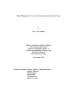 Stress modulation in humans with and without spinal cord injury