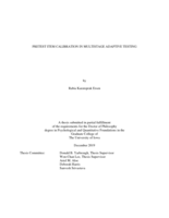 Pretest item calibration in multistage adaptive testing