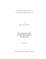 Development and evaluation of a novel percutaneous heart valve