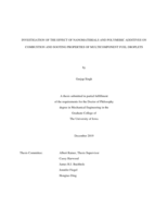 Investigation of the effect of nanomaterials and polymeric additives on combustion and sooting properties of multicomponent fuel droplets