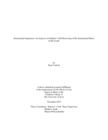 Instrumental inspiration: an analysis of Schubert’s self-borrowing of his instrumental music in his Lieder