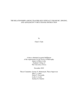 The relationships among teacher self-efficacy for music, singing, and adolescent voice change instruction