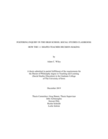 Fostering inquiry in the high school social studies classroom: how the 1:1 shapes teacher decision-making