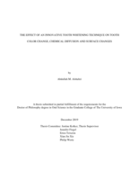 The effect of an innovative tooth whitening technique on tooth color change, chemical diffusion and surface changes