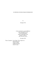 In defense of exploitable information