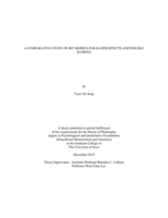 A comparative study of IRT models for rater effects and double scoring