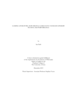 Gaming literature: how digital games have changed literary fiction and performance