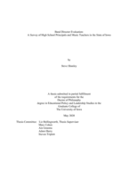 Band director evaluation: a survey of high school principals and music teachers in the state of Iowa