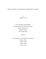 Genetic therapeutic strategies for Bardet-Biedl Syndrome