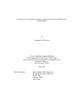 A comparison of two math fact fluency interventions: incremental rehearsal vs FASTT Math