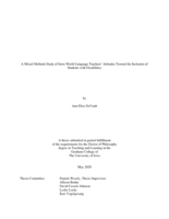 A mixed methods study of Iowa world language teachers’ attitudes toward the inclusion of students with disabilities