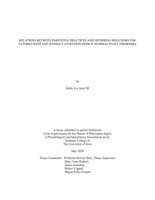 Relations between parenting practices and offspring behaviors for fathers with and without attention deficit hyperactivity disorders