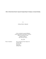 Effect of resin-based dental composite marginal repair techniques on enamel bonding