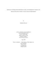 Resonant interactions between ultra low frequency waves and reflected ions in the lunar plasma environment