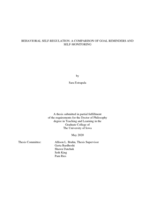 Behavioral self-regulation: a comparison of goal reminders and self-monitoring