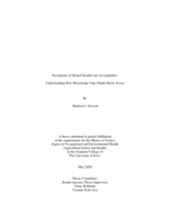 Perceptions of mental health care acceptability: understanding how knowledge gaps hinder rural access