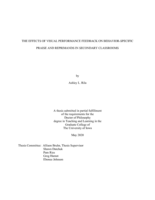 The Effects of Visual Performance Feedback on Behavior-Specific Praise and Reprimands in Secondary Classrooms