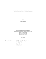 The solo trombone works of Vladislav Blazhevich