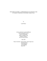 Testament of grief: a cripistemology of somatic loss in women's writing of the First World War