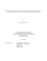 Characterization of immersive argument-based inquiry learning environments in K-12 science education and the development of a teacher profile tool for professional development
