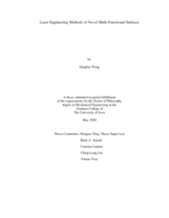 Laser engineering methods of novel multi-functional surfaces