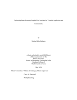 Optimizing laser scanning graphic user interface for versatile application and functionality