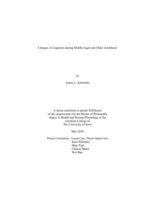 Changes in cognition during middle-aged and older adulthood