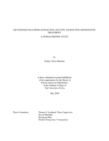 Lip changes following extraction and non-extraction orthodontic treatment: a cephalometric study