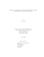 Statistical comparison of methods measuring context dependent functional connectivity