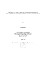 Construct validity of grip rate of force development and relaxation in the assessment of muscle weakness in older adults