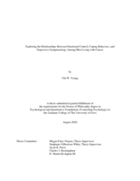 Exploring the relationships between emotional control, coping behaviors, and depressive symptomology among men living with cancer