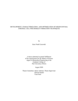 Development, characterization, and optimization of mesenchymal stromal cell pseudoislet formation techniques