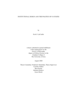Institutional design and the politics of US states
