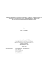 A biopsychosocial exploration of early pubertal timing effects on adolescent psychopathology: Are Personality Traits and Neurocognitive Mechanisms the Missing Links?