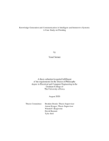 Knowledge generation and communication in intelligent and immersive systems: a case study on flooding