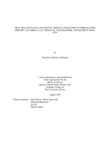Oral health status and dental service utilization of persons who identify as lesbian, gay, bisexual, transgender, and queer in Iowa City