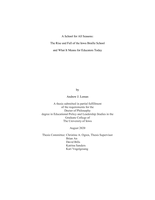 A school for all seasons: The rise and fall of the Iowa Braille School and what it means for educators today