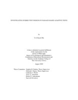Investigating hybrid test designs in passage-based adaptive tests