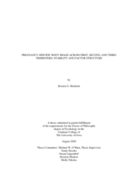 Pregnancy-specific body image across first, second, and third trimesters: stability and factor structure