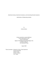 Attachment anxiety, attachment avoidance, and internalizing disorder symptoms: identification of moderating variables