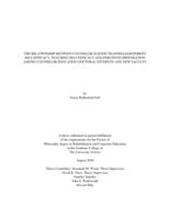 The relationship between counselor suicide training/assessment self-efficacy, teaching self-efficacy and perceived preparation among counselor education doctoral students and new faculty