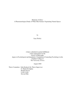 Moments of glory: A phenomenological study of white men farmers negotiating natural spaces