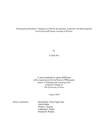 Undergraduate students’ strategies on pattern recognition, cognition and metacognition involving small group learning in Taiwan