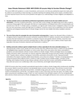 Iowa Climate Statement 2020: Will COVID-19 Lessons Help Us Survive Climate Change?
