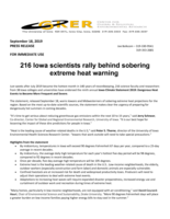 Iowa Climate Statement 2019: Dangerous Heat Events Will Be More Frequent and Severe