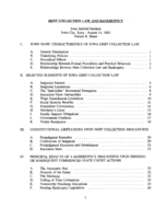 Debt Collection Law and Bankruptcy